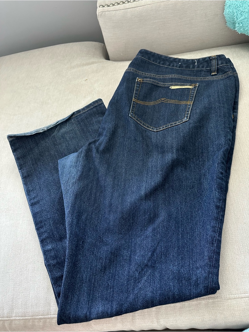 Michael Kors Vintage Straight Leg Jeans 22W Dark Wash Stretch Denim Nordstrom